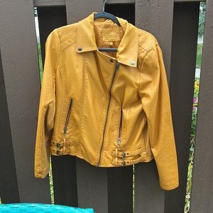 Unique MUSTARD Vegan Leather Moro Jacket XL